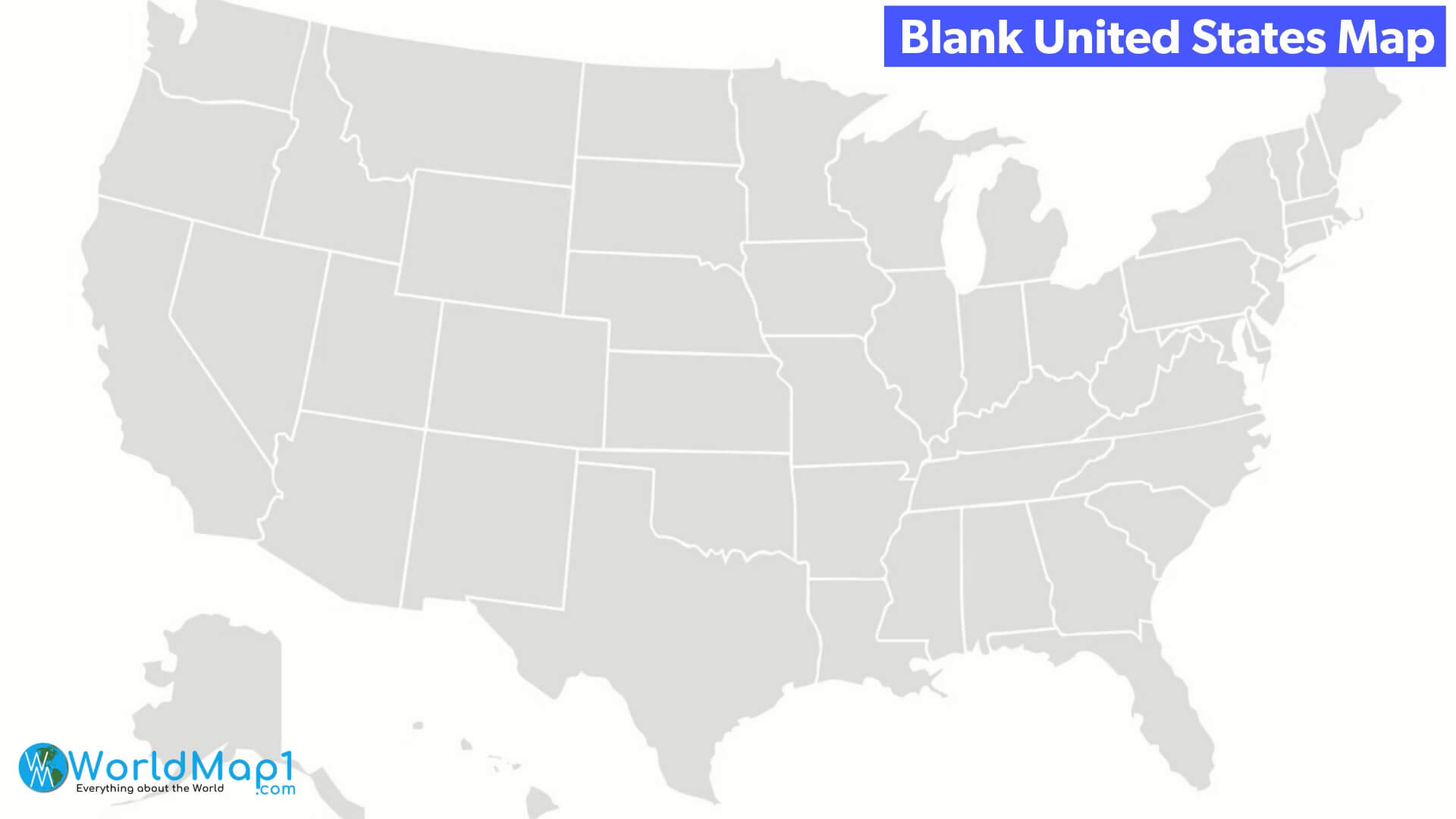 US Blank Map Printable